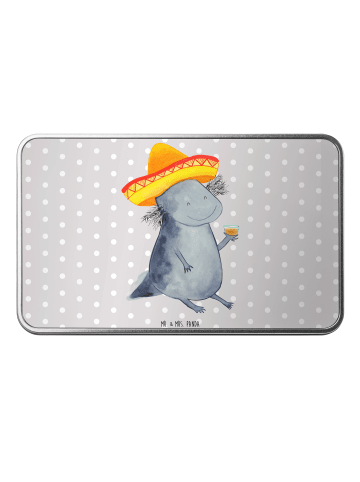 Mr. & Mrs. Panda Geschenkbox Axolotl Tequila ohne Spruch in Grau Pastell