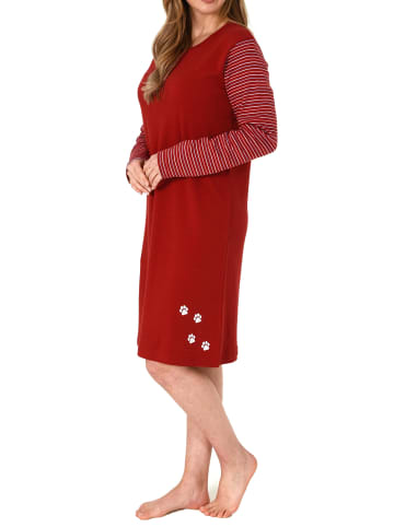 NORMANN Nachthemd langarm Kuschel interlock - 69923 in rot