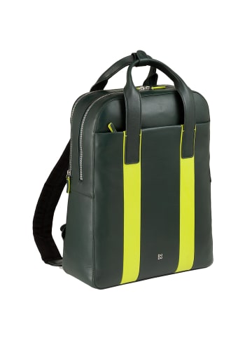 DuDu Rucksack Leder 40 cm Laptopfach in mangrove