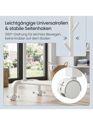 SONGMICS Kleiderständer Pataye in Weiß - (B)103.5 x (H)155 x (T)41 cm