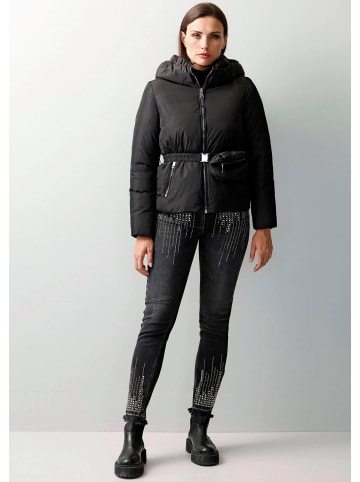 Alba Moda Steppjacke mit abnehmbarer Bauchtasche in schwarz