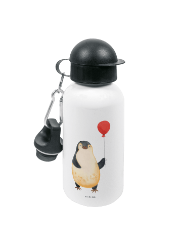 Mr. & Mrs. Panda Kindertrinkflasche Pinguin Luftballon ohne Spruch in Weiß