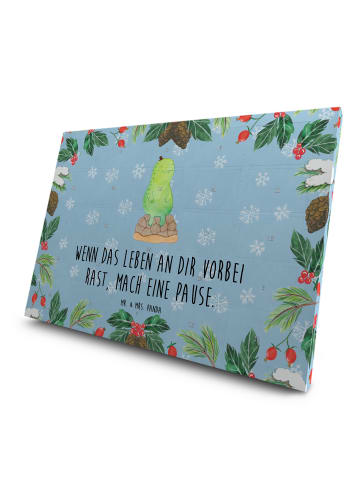 Mr. & Mrs. Panda Tee Adventskalender Schildkröte Pause mit Spruch in Eisblau