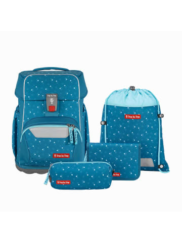 Step by Step Step by Step BASIS Schulranzen-Set „Blue Hearts“, 4-teilig