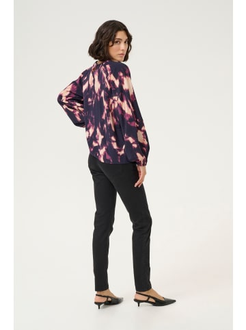 Kaffe Langarm-Bluse KAdunora A-shape in Purple Blurry Graphics