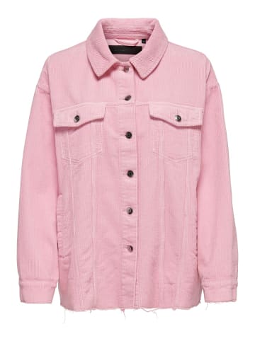 ONLY Oversized Cord Jacke Shacket Übergan Cardigan Samt ONLBITTEN in Rosa