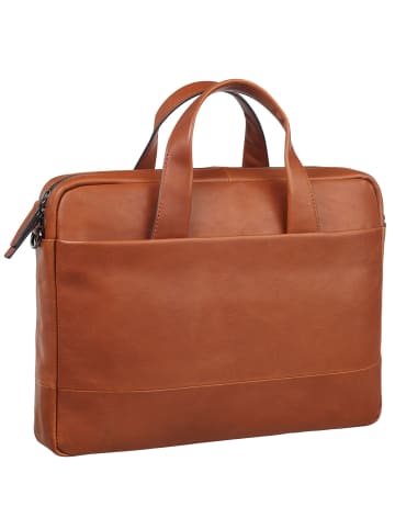 Leonhard Heyden Hamburg Aktentasche 38 cm Laptopfach cognac