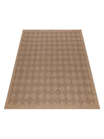 KADIMA DESIGN Teppich Outdoor Flachgewebe Vintage Polypropylen Balkon in Schwarz