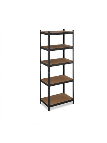 relaxdays Schwerlastregal in Schwarz - (B)70 x (H)180 x (T)45 cm