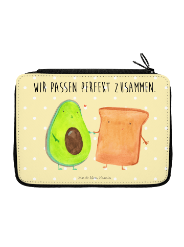 Mr. & Mrs. Panda Federmappe Avocado Toast mit Spruch in Gelb Pastell