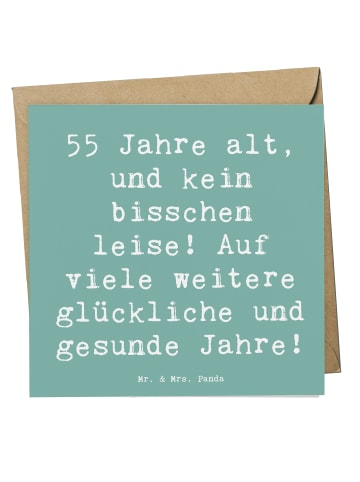 Mr. & Mrs. Panda Deluxe Karte Spruch 55. Geburtstag Energie mit ... in Meeresbrise