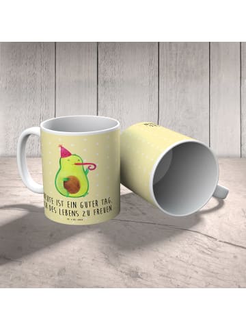 Mr. & Mrs. Panda Kinderpott Avocado Feier mit Spruch in Gelb Pastell