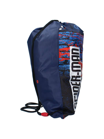 Spiderman 44x36 cm mit Kordelzug und verstellbaren Schultergurten für Kinder in Blau