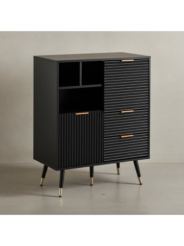 KADIMA DESIGN Sideboard 77x97x40 cm Anrichte mit Eiche-Dekor, Kommode mit