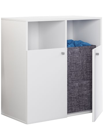 VCM  Wäscheschrank Wäschetruhe Wäschebox Dreso L 2-f in Weiß