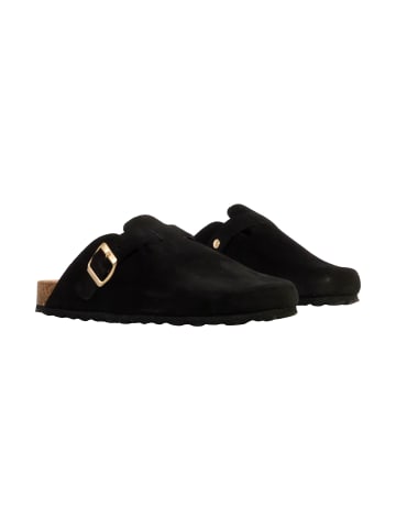 Divine Factory Leder-Pantoletten Noga Boreal Edge Schwarz