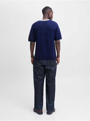 Jack & Jones Gestricktes T-Shirt in Ocean Cavern