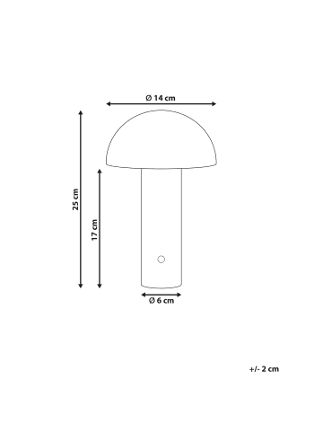 Beliani Tischleuchten BOJO in Grün - (W) 14 x (H) 25 x (L) 14 cm