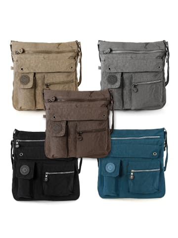 Bag Street Umhängetasche Nylon stone (grau, braun) ca. 31cm