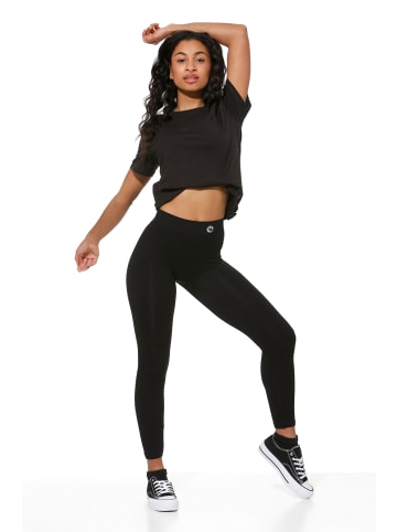 Stark Soul® Ribbed Leggings in Schwarz