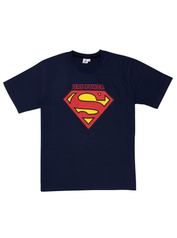 United Labels Dad Power T-Shirt - Superman Logo in blau