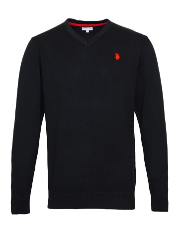 U.S. Polo Assn. Pullover 'V-neck' in schwarz