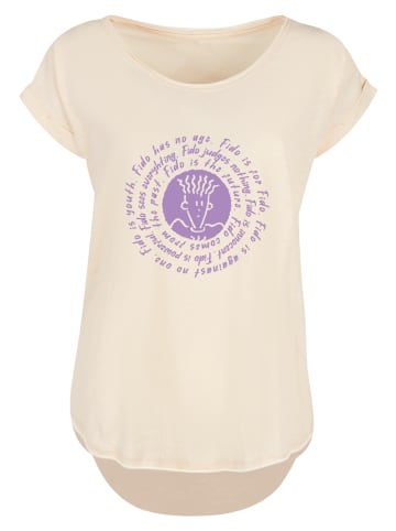 F4NT4STIC Long Cut T-Shirt Fido Dido Is For Fido Spiral in Whitesand