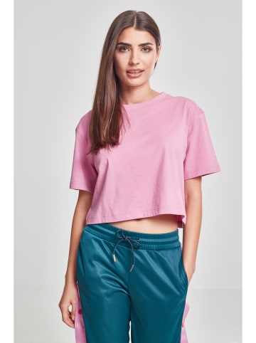 Urban Classics Cropped T-Shirts in coolpink