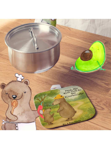 Mr. & Mrs. Panda Topflappen Bären mit Hut Design mit Spruch in Weiß