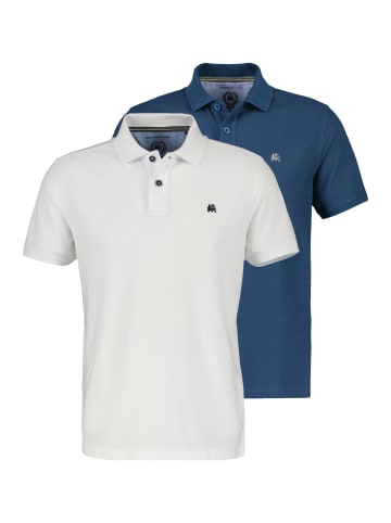 Lerros Poloshirt Basic in blau / weiß