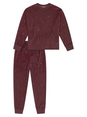 Schiesser Pyjama Nightwear 3 in burgund