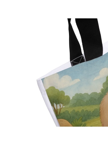 Mr. & Mrs. Panda Strandtasche Wombat Design ohne Spruch in Weiß