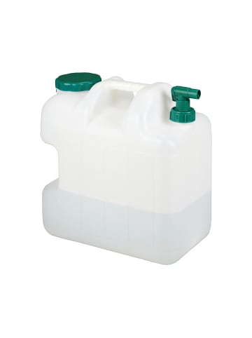 relaxdays Wasserkanister in Weiß/ Grün - 25 Liter