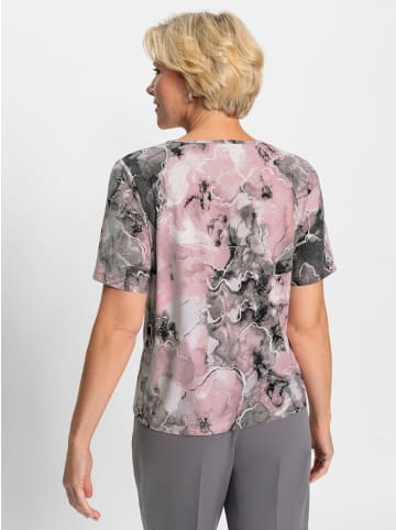 WITT WEIDEN Rundhalsshirt in rosé-steingrau-bedruckt