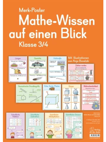 Verlag an der Ruhr Nonbook - Mathe-Wissen auf einen Blick, Klasse 3/4 (Poster)