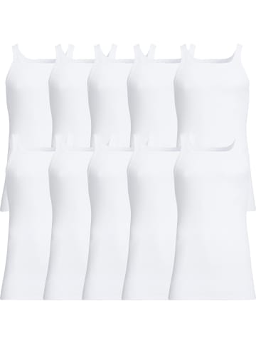 Con-ta Baumwolle, Feinripp Unterhemd 10er-Pack in weiß