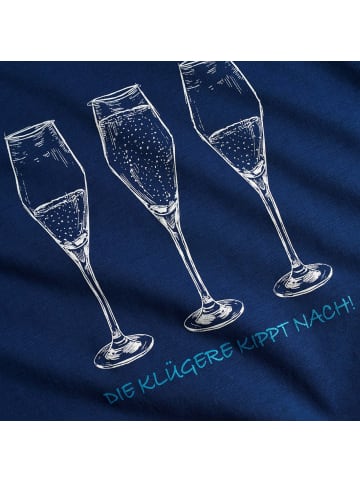 Derbe T-Shirt Die Klügere in Blau