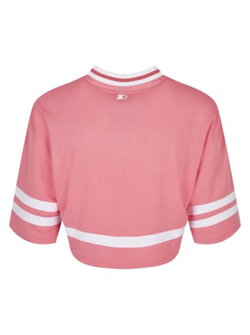 STARTER Mesh Tee in pinkgrapefruit/white