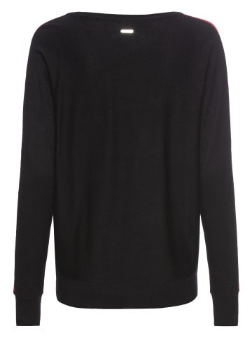 Laura Scott Strickpullover in schwarz-dunkelrot