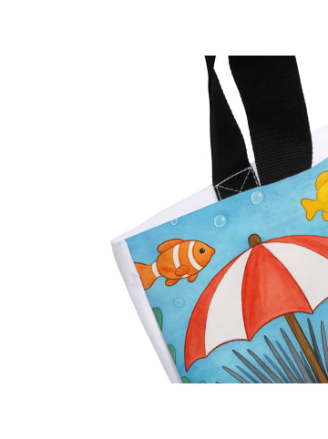 Mr. & Mrs. Panda Tote Bag Seeigel Design mit Spruch in Weiß