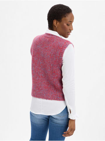 American Vintage Strickweste East in rot blau - 0001