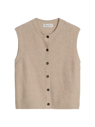 Marc O'Polo Ärmellose Strickweste regular in Linen Beige