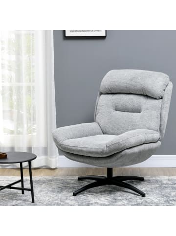 HOMCOM Sessel in Grau 79L x 91B x 98H cm