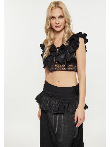 IZIA Damen Crop-Top in Schwarz