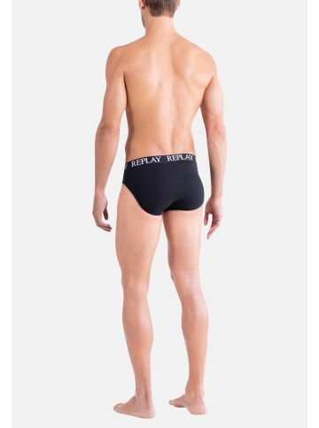 Replay Replay Slip REPLAY SLIP Basic Cuff Logo im praktischen 2er Pack in schwarz