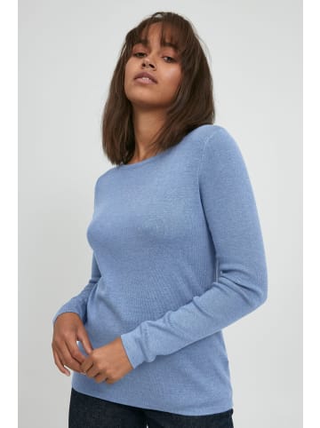 PULZ Jeans Strickpullover in blau