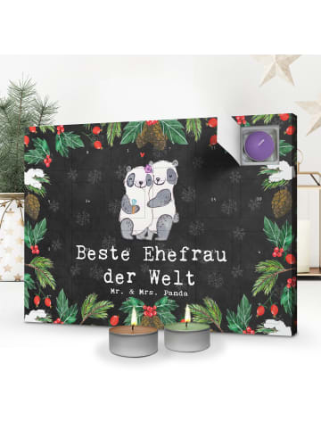 Mr. & Mrs. Panda Duftkerzen Adventskalender Panda Beste Ehefrau ... in Kreidetafel