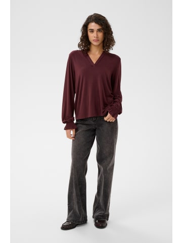 Kaffe Langarm-Bluse KAcharlotte Regular fit in Fudge