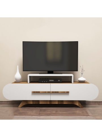 CALICOSY TV-Möbel ROSE in Helles Holz - (W) 145  x (H) 49,8  x (L) 36,8  cm