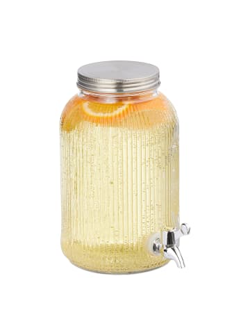 relaxdays Getränkespender in Transparent - 4L